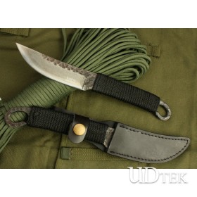 Round Tail Handle Pattern Design Fixed Blade Knife Survival Knife UDTEK01282 